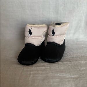 Ralph Lauren Black and White Baby Walker Shoes